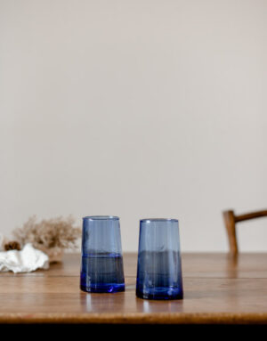 Verre beldi Bleu GM - Lot de 2