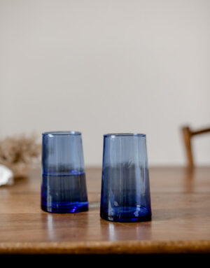 Verre beldi Bleu GM - Lot de 2