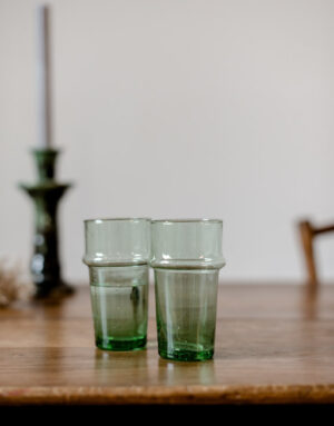 Verre beldi Vert TRADI - Lot de 2