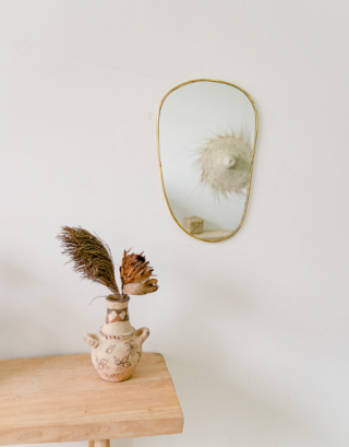 Miroir rétro doré • Nour | 2 tailles