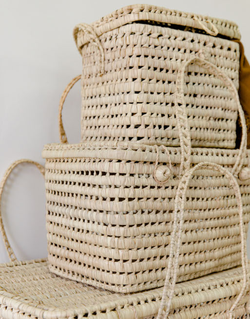 Panier de rangement tressé en fibres naturelles - Eniamor