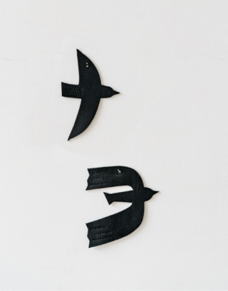 Oiseau mural en cuir | 2 modèles