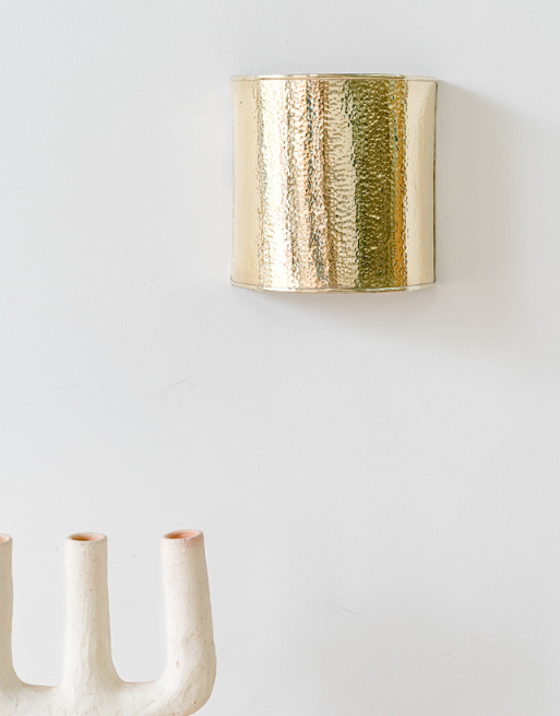 Applique murale en laiton martelé – Image 3