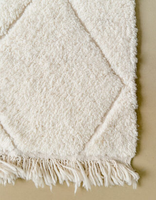 Zoom sur les franges de notre tapis