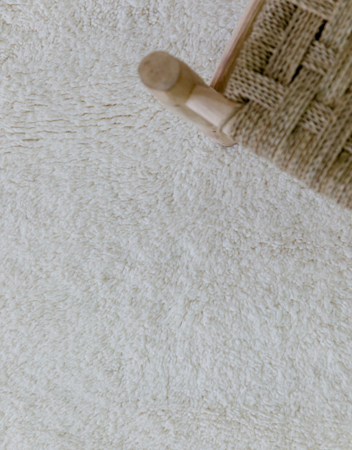Détail des nœuds de notre tapis blanc