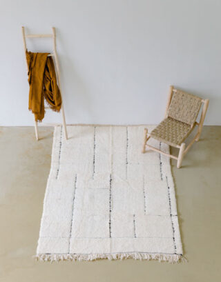 Vue du dessus de notre tapis contemporain reliefé