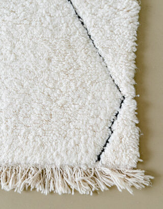 Zoom sur les franges de notre tapis