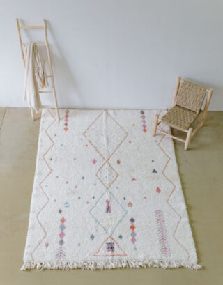 Grand tapis pastel photographié du dessus