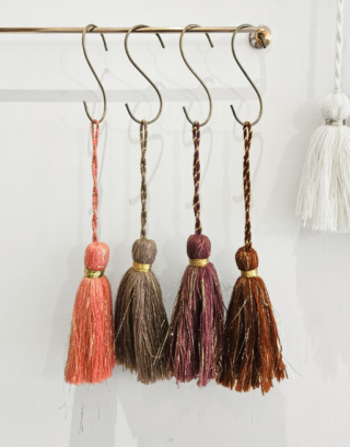 Pompon laine avec fils dorés • 9 coloris