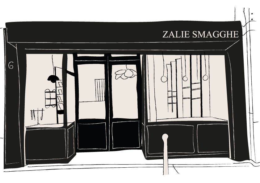 BOUTIQUE-ZALIE-SMAGGHE Illustration de la boutique Zalie Smagghe