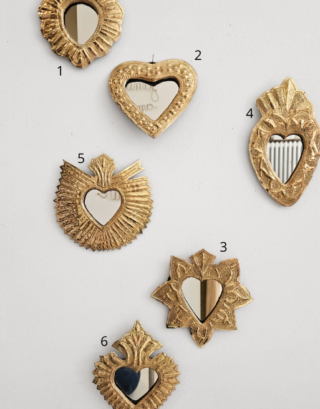 Mini miroir doré ex-voto | 6 modèles
