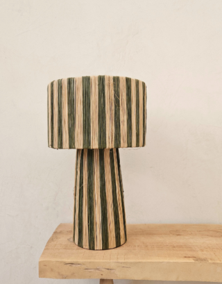 Lampe à poser en raphia • 3 coloris