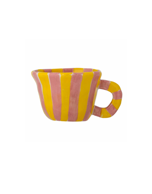 Mini tasse à café • Rayures roses et jaunes | Bloomingville – Image 2