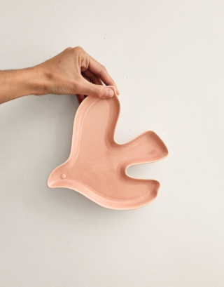 Coupelle oiseau rose