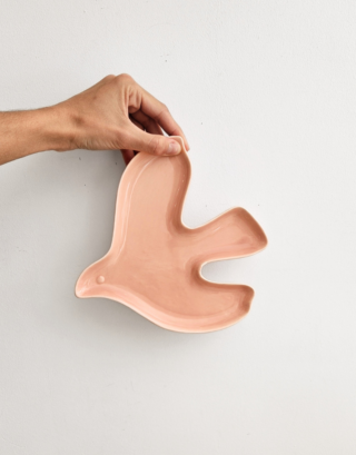 Coupelle oiseau rose