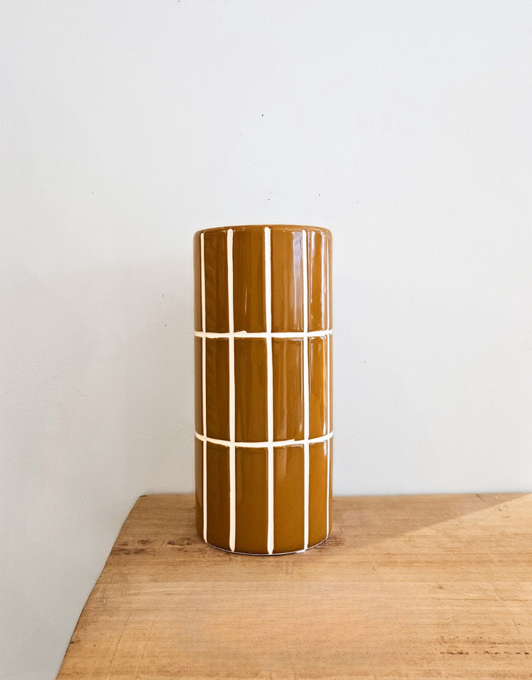Vase couleur camel