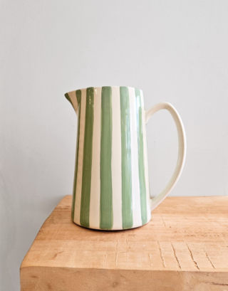 Pichet rayé • Matcha