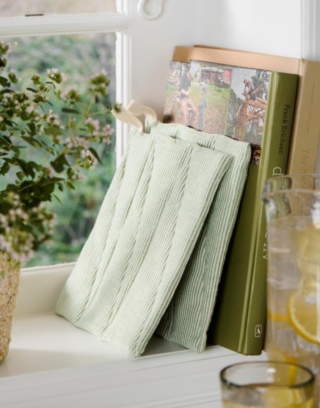 Manique rayures vertes