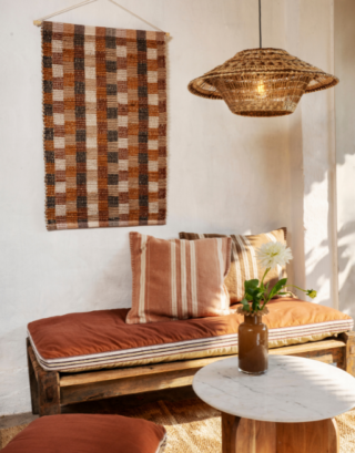 Housse de coussin | Rayures ocres  • Madam Stoltz