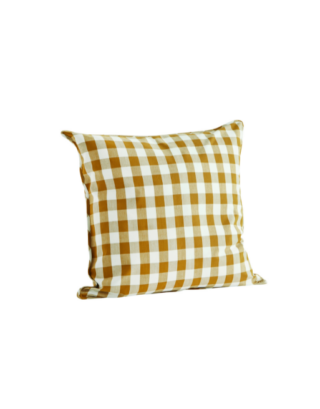 housse de coussin vichy ocre