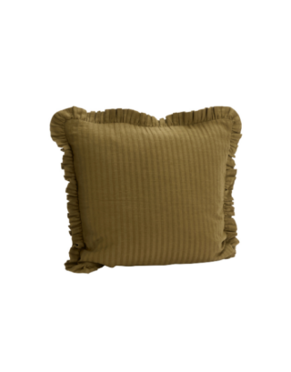 Housse de coussin • Volants tapenade | Madam Stoltz