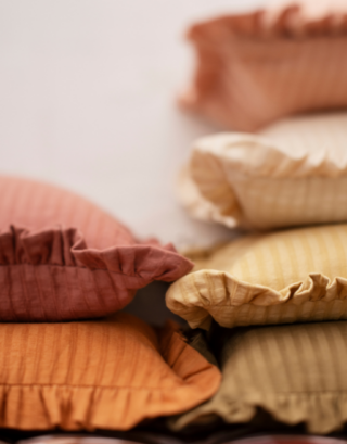 housse de coussin volants tapenade