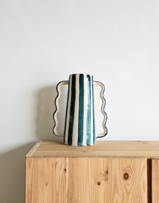 Vase anses vagues • Bleu