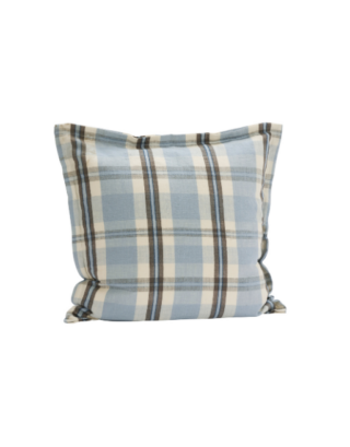 Housse de coussin • Carreaux bleues | Madam Stoltz