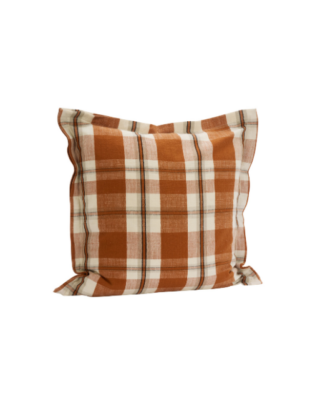 Housse de coussin • Carreaux oranges | Madam Stoltz