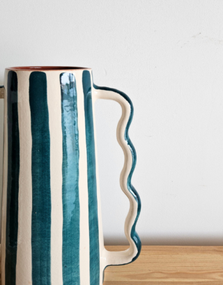 Vase anses vagues • Bleu