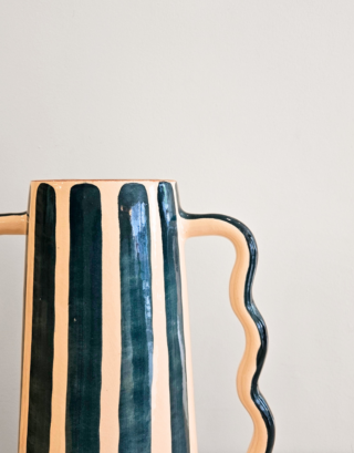 Vase anses vagues • Bleu