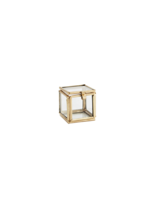 Mini boîte en verre et laiton