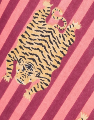 Torchon vert • Tigre rose