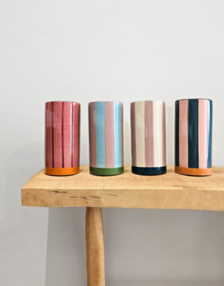 Vase à rayures • 4 coloris