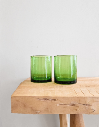 Verre Beldi droit vert • Lot de 2