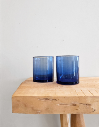 Verre Beldi droit bleu • Lot de 2