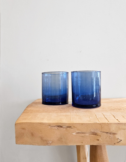 Verre Beldi droit bleu • Lot de 2