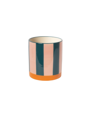 Pot rayé • Bleu et rose