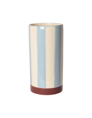 Vase à rayures • Bordeaux et bleu