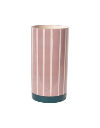 Vase à rayures • Lila et bleu