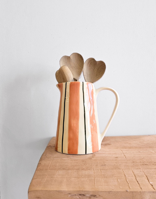 Petite carafe rayée • Rose