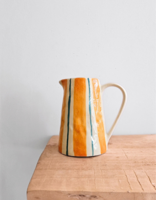 Petite carafe rayée • Orange