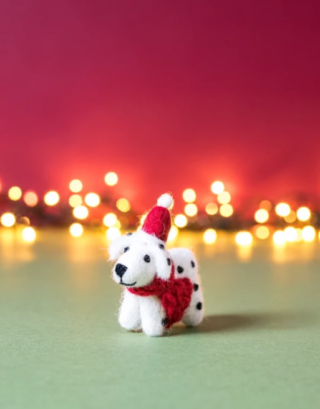 Dalmatien de Noël en feutrine
